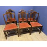 Set of 6 C19th walnut camel back dining chairs