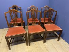 Set of 6 C19th walnut camel back dining chairs