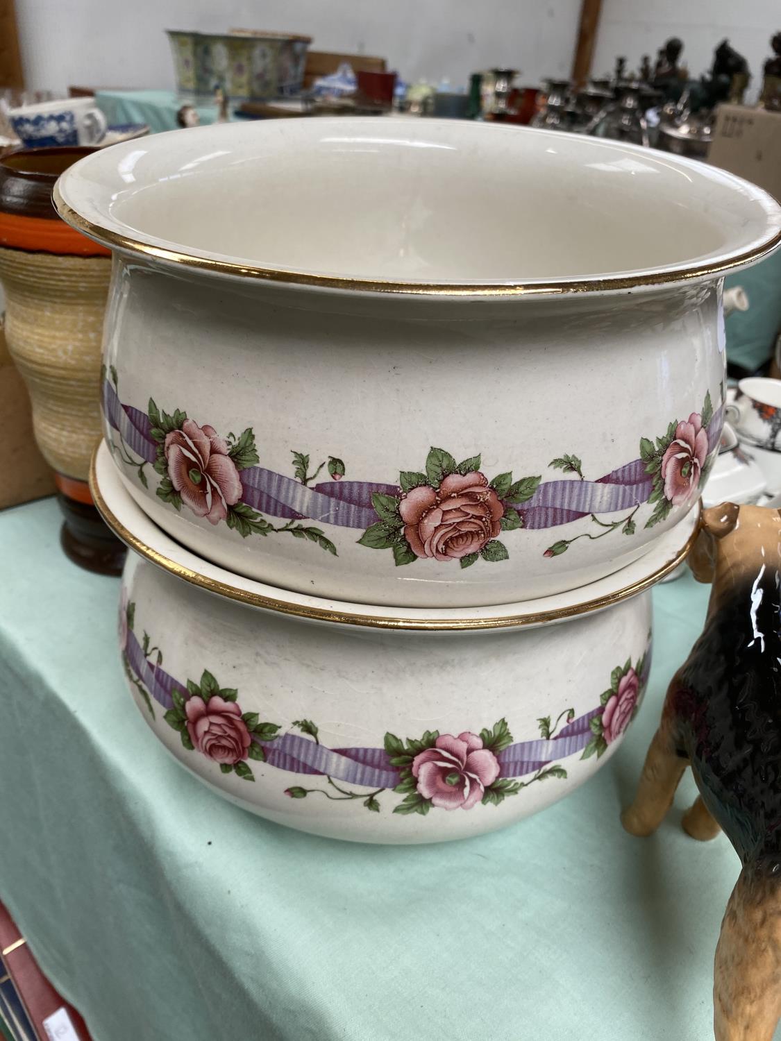 Large quantity of china and glass, to include, Royal Worcester blush, Crown Ducal, Doulton, Royal - Image 6 of 25