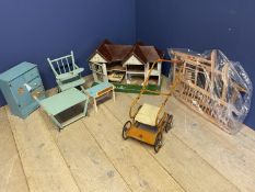 Dolls house, Triang trolley, high chair etc CONDITION: all used/wear