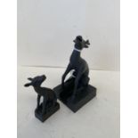 Chinese bronze double seal of a deer and her fawn, 12cm H CONDITION: Minor wear