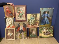 A quantity of framed and unframed portrait pictures and artwork, part of a clearance from a former