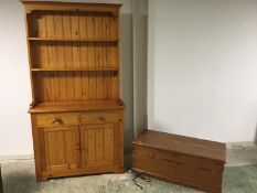 A medium-sized Welsh pine dresser, made by Price the undertaker in Croesgoch, Pembrokeshire in