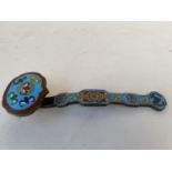 Chinese Cloisonne Ruyi sceptre seal mark to back 21 L, 276g CONDITION: No visible sign of damage