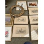 Quantity of various pictures and prints, incl WILLIAM REDGRAVE (1903-1986) C20th pen & ink 'Keston