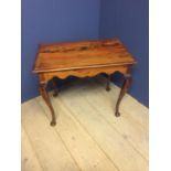 Yew wood oblong side table 82 x 49