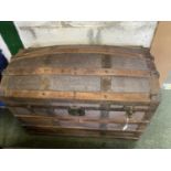 An old domed top trunk