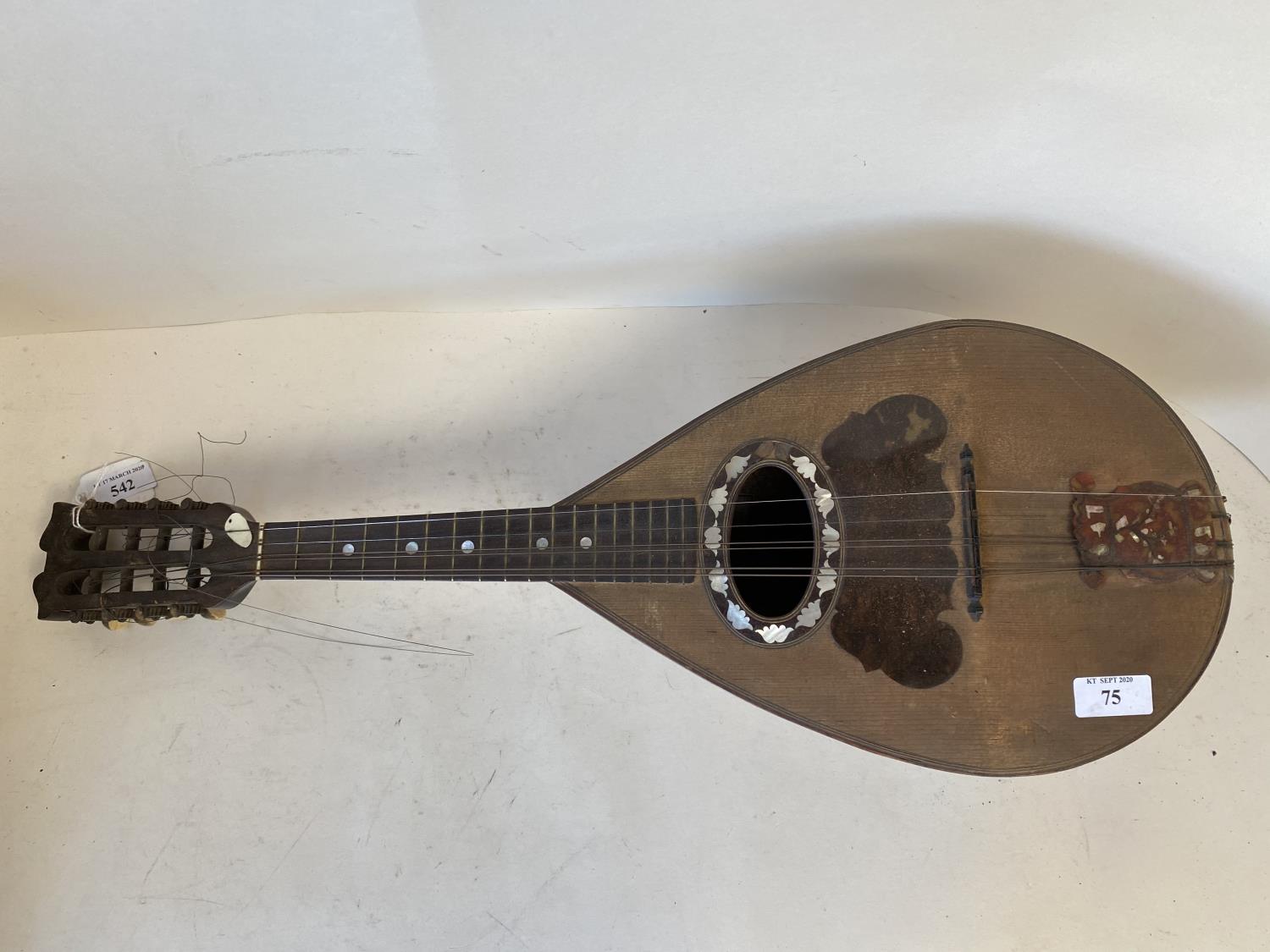Mandolin - by Calace, Naples by brothers Nicolo and Raphaela 1891, rosewood and tulipwood back. - Image 3 of 4