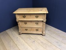 Victorian pine chest of 3L drawers