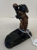 Cold painted figure of an Arab carrying a water bottle 9cm H CONDITION: General wear