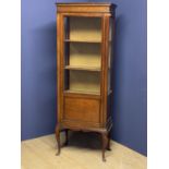 Edwardian inlaid mahogany display cabinet 169H x 60w