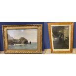 ALFRED MITCHELL (1861-1948), watercolour, coastal scene, signed lower left 48.5 x 71, in gilt