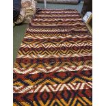 antique Azerbaijan kilim - circa. 1900s - size. 3.92 x 2.00 m PURCHASERS: PAYMENT BY BANK TRANSFER