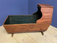 C19th pine rocking crib