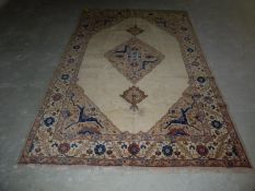 Vintage Persian Tabriz carpet 3.12 x 2.25