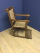 C19th invalids chair with bergère seat CONDITION: some general wear, and bergère cane needs some