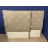 Pair of good quality upholstered single bed heads