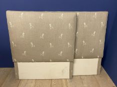 Pair of good quality upholstered single bed heads