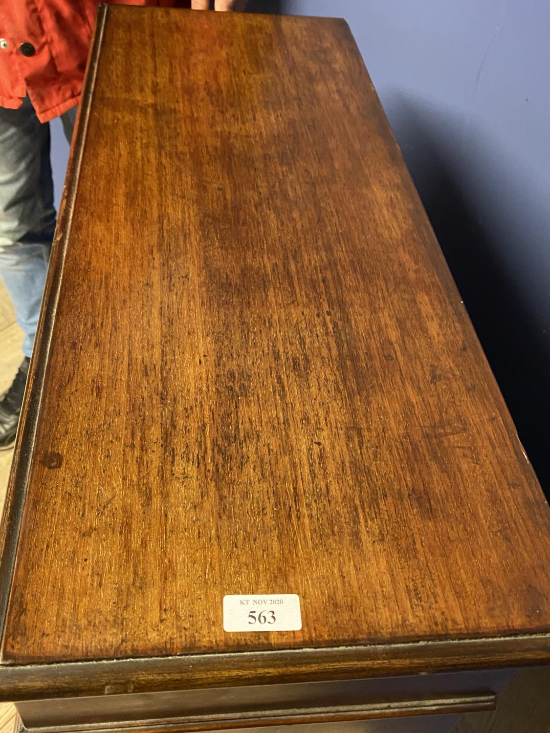 19th century mahogany inlaid enclosed bookcase with adjustable shelves - Image 4 of 10