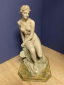 Plaster figure of a classical seated lady, 78cmH, condition - chips see images