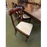 Harlequin Set of 10 Regency style bar back dining chairs with drop in seat