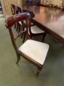 Harlequin Set of 10 Regency style bar back dining chairs with drop in seat