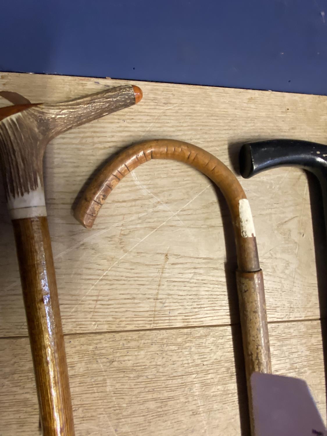 Qty of various walking sticks, canes, shepherds crooks - Image 4 of 11