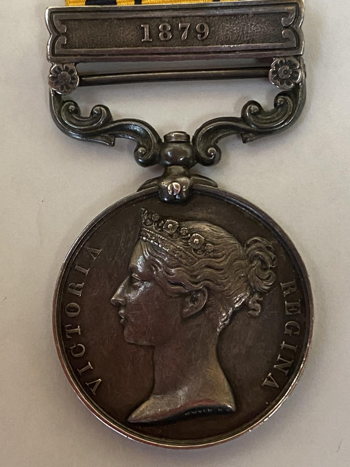 Victorian South Africa war medal and a ribbon and bar. 1879, Corpl T. Angell 99th Foot. & Royal - Image 2 of 18