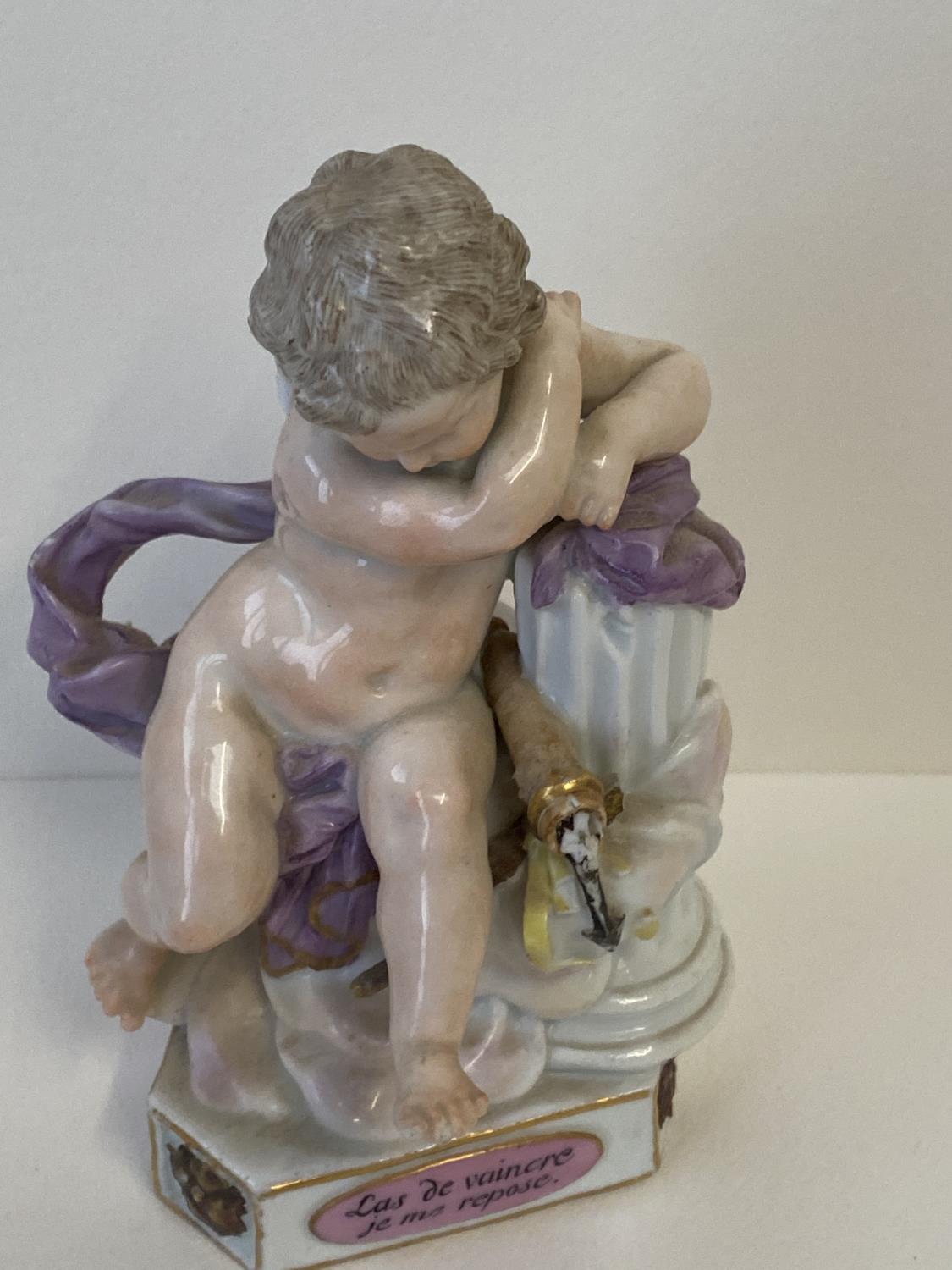 3 cherubic figurines blue X mark to base damage and losses. Chinese famille rose small coffee pot 13 - Image 9 of 18