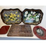 Quantity of decorative trays and plates etc (Condition: all from house clearance so all with general