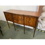 Modern reproduction mahogany sideboard, 137cmL Condition - some handles missing