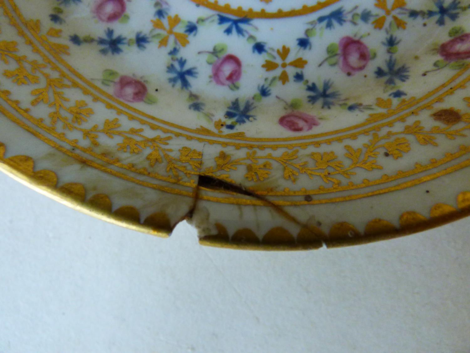 C19th Paris Porcelain de la Reine Cabaret tea set - Image 4 of 7