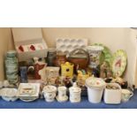 Quantity of modern china and kitchenalia, chicken and duck items, Princess Royal bone china,