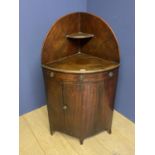 Georgian mahogany corner cupboard 50W x 83cmH