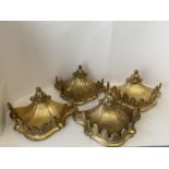 Set of 4 Good quality decorative gilded wall brackets, provenance: Christies Lot 480 The Melb