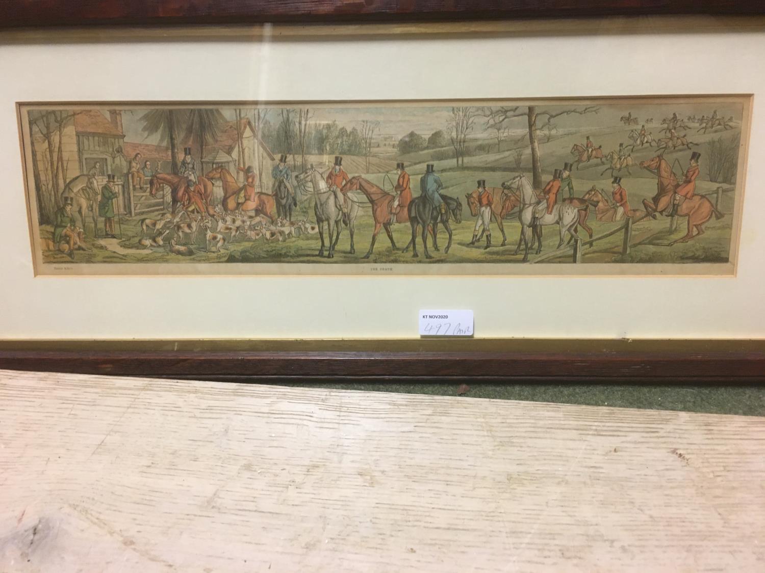 Pair of Cecil Aldin foxhunting prints, The Meet and The Death, see verso Prov - Image 3 of 4