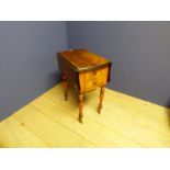 19th century figured walnut worktable