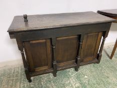 Quantity of general furniture to include a modern TV sideboard with 6 drawers (top scratched/ worn