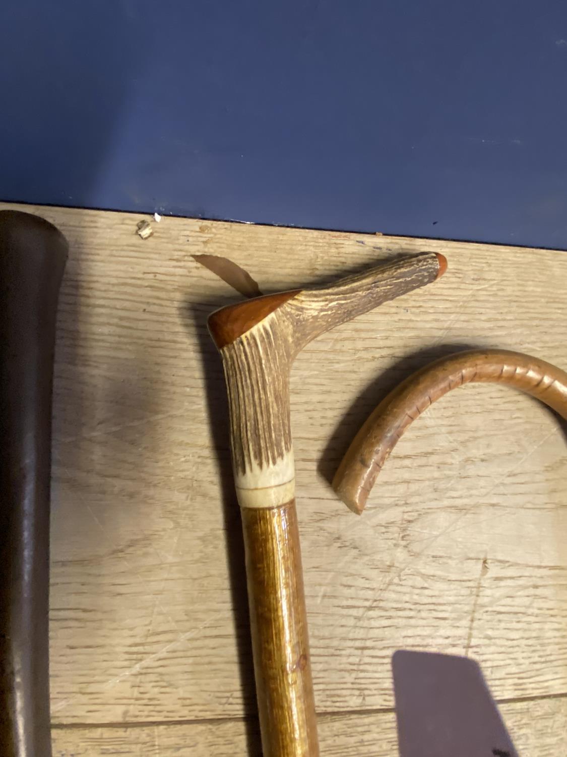 Qty of various walking sticks, canes, shepherds crooks - Image 3 of 11