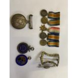 Victoria Crimea war medal, A.F. Young Lieut. HMS Leopard. Bar of 3 - The Great War medal for