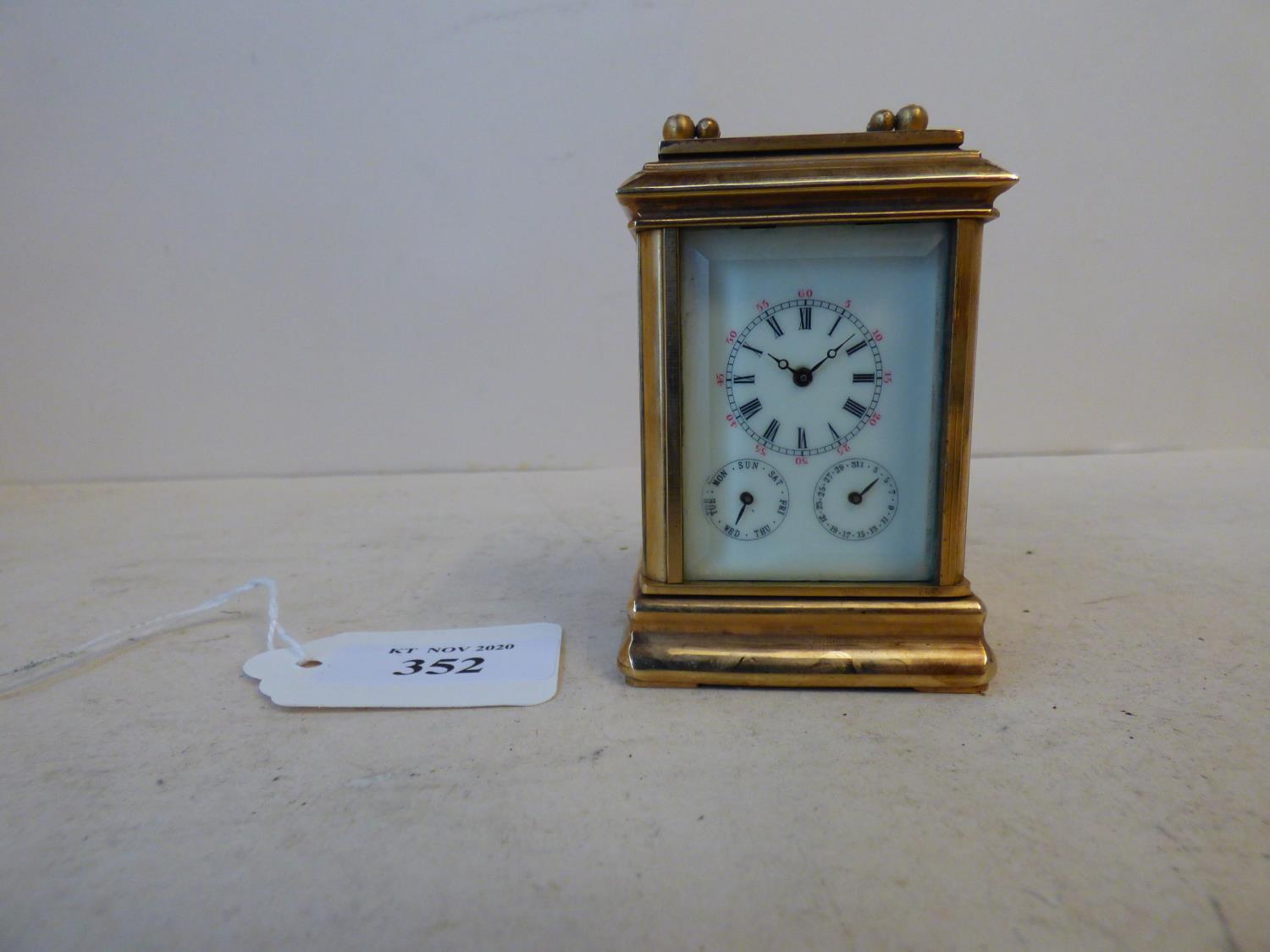 Miniature carriage clock 8cmH - Image 2 of 6