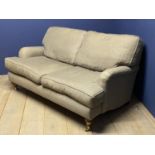 Good quality 2 seater sofa, retailed by "Sofa.Com" recently upholstered in smart herringbone fabric,