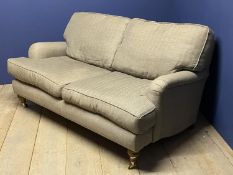 Good quality 2 seater sofa, retailed by "Sofa.Com" recently upholstered in smart herringbone fabric,