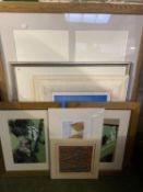 Quantity of various modern paintings, prints and frames