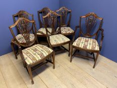 Set of 6 (4 +2) shield back dining chairs