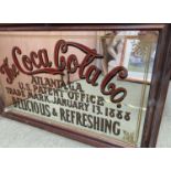 Coca Cola mirror, 120cmW, Condition - general wear