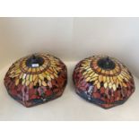 Pair of lamps, Dragonfly flame Tiffany Style, Condition - good