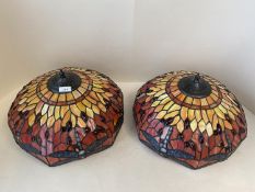 Pair of lamps, Dragonfly flame Tiffany Style, Condition - good