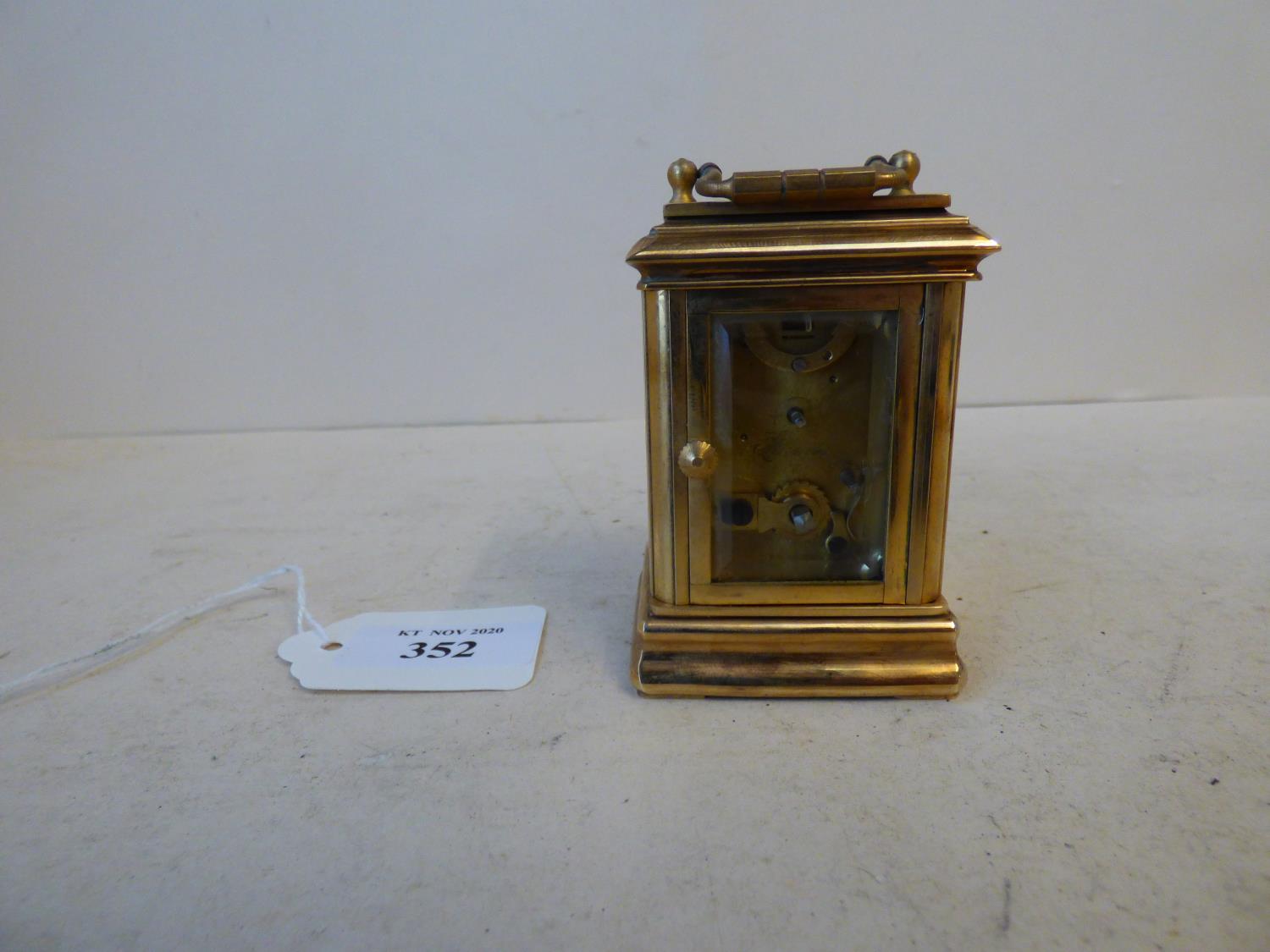 Miniature carriage clock 8cmH - Image 4 of 6