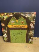 Signed photo canvas, tribute to Paul Grayson, Northampton Saints. Sgd by Paul Grayson. Certificate